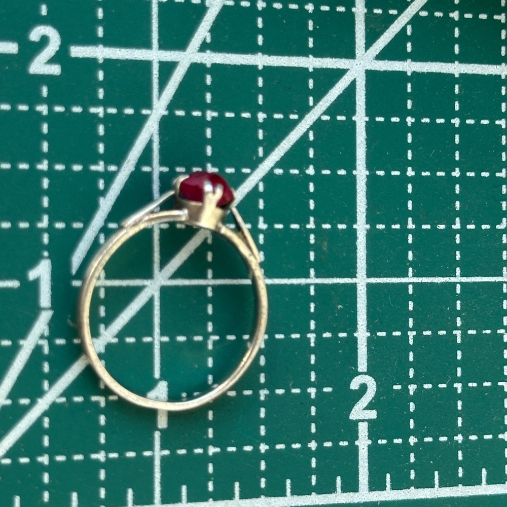 Elegant Silver Vintage Soviet Ruby Ring With Spli… - image 7